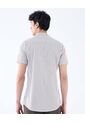 Camisa A Rayas Cuello Mao  Para Hombre Blanco Seven Seven de Seven Seven