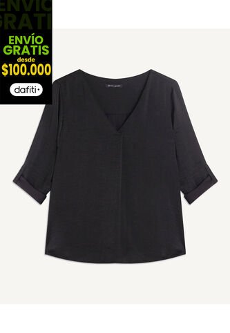 Blusa Para Mujer Manga 3/4 Color Negro Marca Seven Seven #28123591 Seven Seven