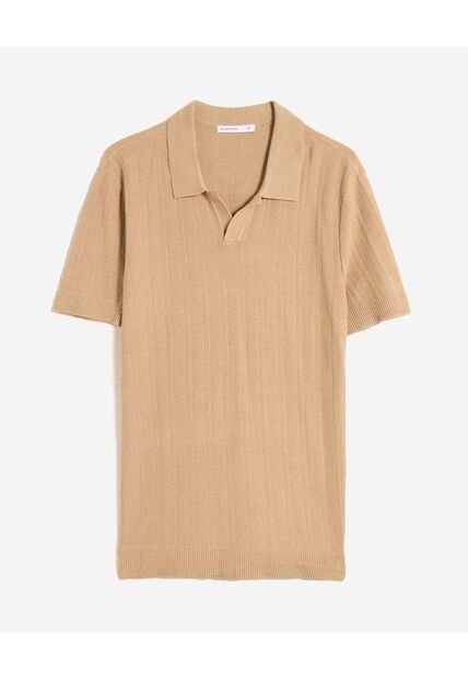 Polo Para Hombre Cuello Tejido Sin Bolsillo Color Arena Marca Seven Seven #45110896