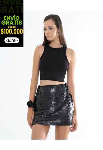 Camiseta Para Mujer Manga Sisa Color Negro Marca Seven Seven #28094738 Seven Seven