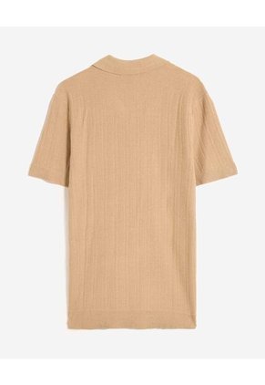 Polo Para Hombre Cuello Tejido Sin Bolsillo Color Arena Marca Seven Seven #45110896