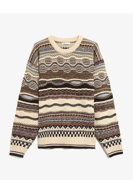 Saco Para Hombre Cuello Redondo Color Beige Marca Seven Seven #45330260