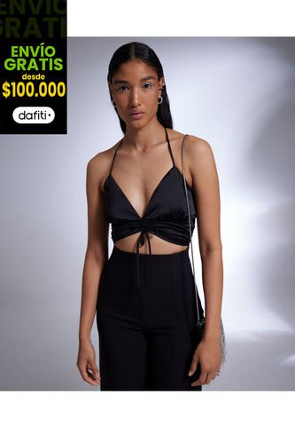 Blusa Para Mujer Manga Sisa Color Negro Marca Seven Seven #28123728 Seven Seven