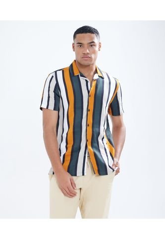 Camisa Para Hombre Manga Corta  Color Verde  Marca Seven Seven #45011948 Seven Seven