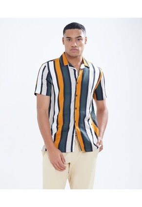 Camisa Para Hombre Manga Corta Color Verde Marca Seven Seven #45011948