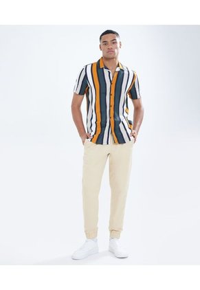 Camisa Para Hombre Manga Corta Color Verde Marca Seven Seven #45011948