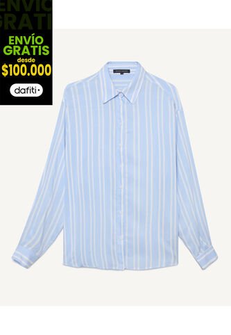 Blusa Para Mujer Manga Larga Color Azul Claro Marca Seven Seven #28123738 Seven Seven