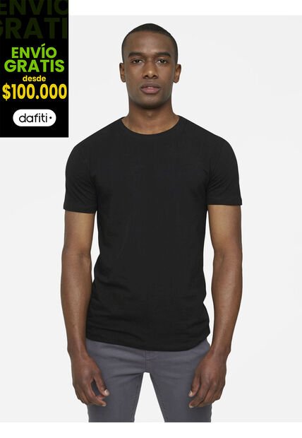 Camiseta Para Hombre Manga Corta Color Negro Marca Seven Seven #45091486