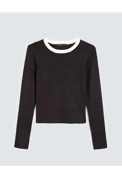 Camiseta Para Mujer Manga Larga Cuello Redondo Color Negro Marca Seven Seven #28096262