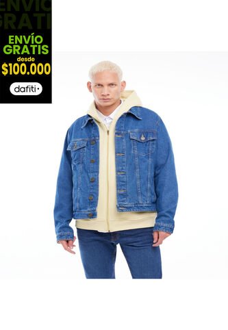 Chaqueta Para Hombre Trucker Color Azul Medio Marca Seven Seven #45080375 Seven Seven