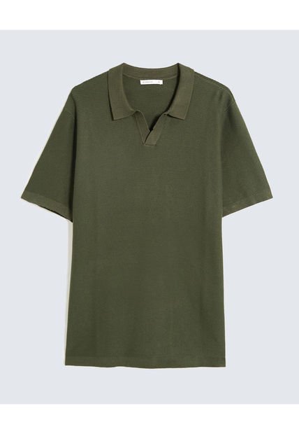 Polo Para Hombre Cuello Tejido Sin Bolsillo Color Verde Marca Seven Seven #45110893