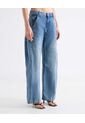 Jean Wide Leg Tono Medio Dirty  Para Mujer Azul Seven Seven de Seven Seven