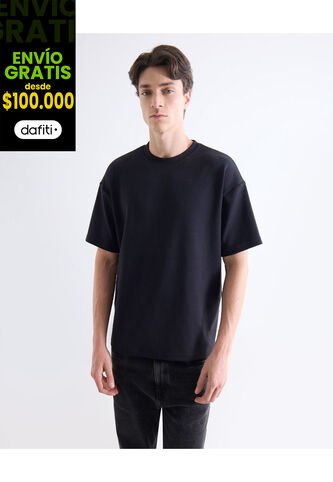 Camiseta  Para Hombre Manga Corta Cuello Redondo Color Negro Marca Seven Seven #45092872 Seven Seven