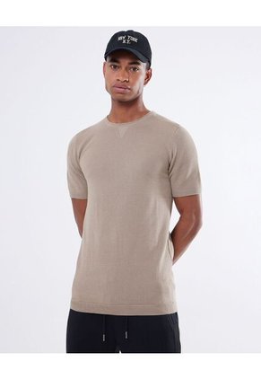 Camiseta Para Hombre Manga Corta Color Avena Marca Seven Seven #45092534