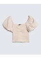 Blusa Para Mujer Manga Corta Color Beige Marca Seven Seven #28124006 de Seven Seven