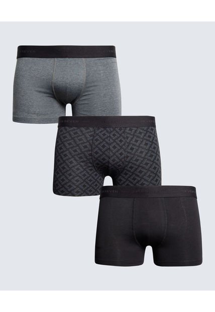 Boxer Para Hombre Fleat Seamer Corto Color Gris Oscuro Marca Seven Seven #45000352
