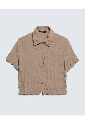 Blusa Para Mujer Manga Corta Color Avena Marca Seven Seven #28123957