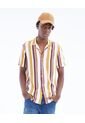 Camisa  Para Hombre Manga Corta Sin Bolsillo Color Vino Marca Seven Seven #45011892 de Seven Seven