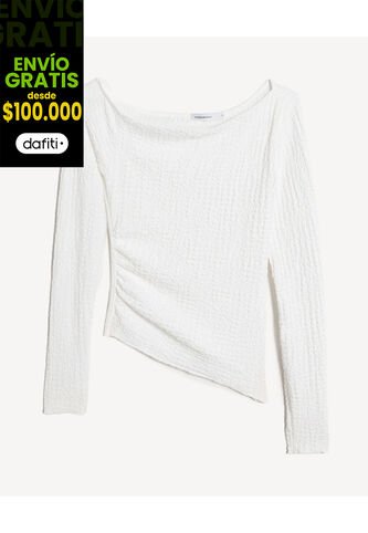 Camiseta  Para Mujer Manga Larga Moda Color Hueso Marca Seven Seven #28096632 Seven Seven