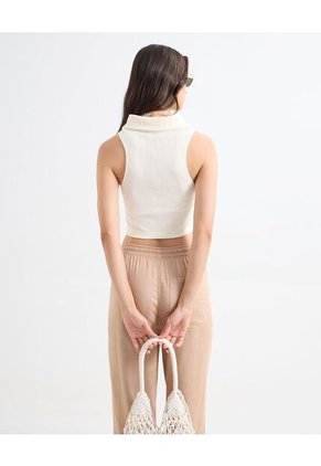 Camiseta Para Mujer Manga Sisa Color Crudo Marca Seven Seven #28096020