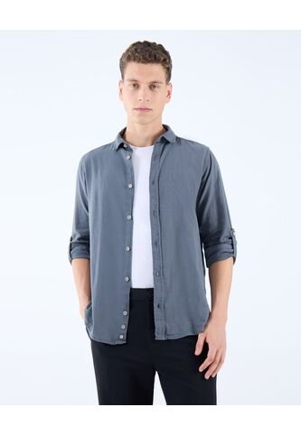 Camisa Para Hombre Manga Larga  Color Gris  Marca Seven Seven #45012087 Seven Seven