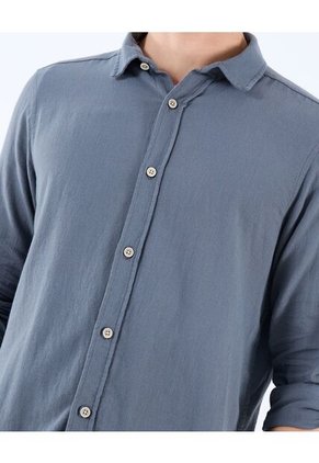 Camisa Para Hombre Manga Larga  Color Gris  Marca Seven Seven #45012087