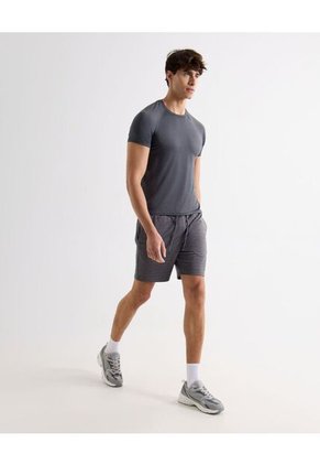 Camiseta Deportiva Texturizada  Para Hombre Negro Seven Seven