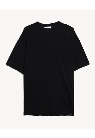 Camiseta Relaxed Tejida  Para Hombre Negro Seven Seven Seven Seven