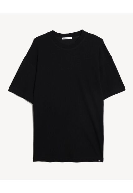 Camiseta Relaxed Tejida  Para Hombre Negro Seven Seven