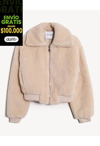 Chaqueta  Para Mujer Bomber Color Crema Marca Seven Seven #28081015 Seven Seven