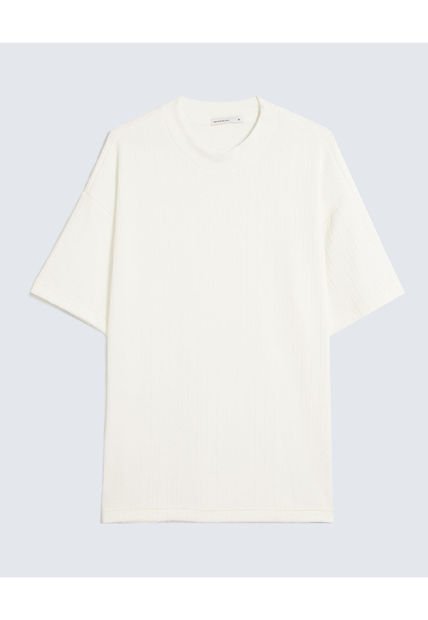 Camiseta Para Hombre Manga Corta Cuello Redondo Color Marfil Marca Seven Seven #45092722
