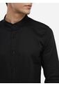 Camisa Cuello Mao  Para Hombre Negro Seven Seven de Seven Seven