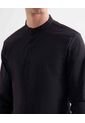 Camisa Cuello Mao  Para Hombre Negro Seven Seven de Seven Seven