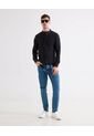Camisa Cuello Mao  Para Hombre Negro Seven Seven de Seven Seven
