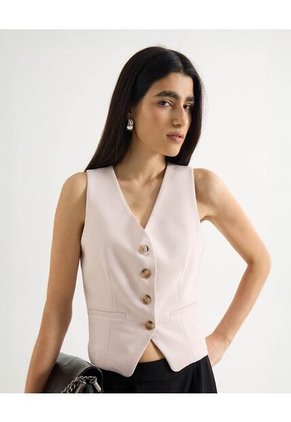 Chaleco Para Mujer Color Beige Marca Seven Seven #28250131