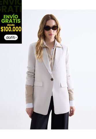 Blazer  Para Mujer  Color Blanco Marca Seven Seven #28400060 Seven Seven