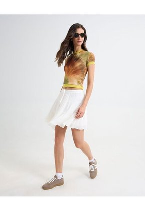 Camiseta Para Mujer Manga Corta Color Amarillo Marca Seven Seven #28096138