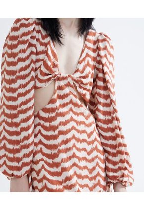 Vestido Para Mujer Manga Larga Color Naranja Marca Seven Seven #28171199