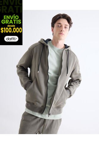 Buzo  Para Hombre Zipper Color Verde Marca Seven Seven #45060703 Seven Seven