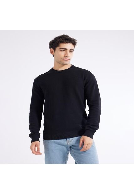 Saco Para Hombre Cuello Redondo Color Negro Marca Seven Seven #45330221