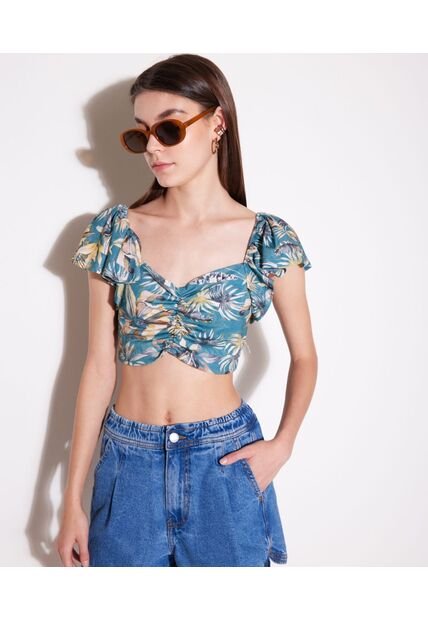 Camiseta Para Mujer Manga Corta Color Azul Oscuro Marca Seven Seven #28095171