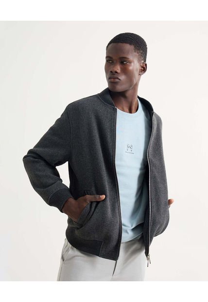 Chaqueta Para Hombre Bomber Color Gris Marca Seven Seven #45080477