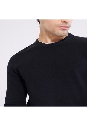 Saco Para Hombre Cuello Redondo Color Negro Marca Seven Seven #45330221