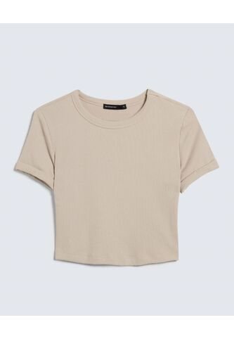 Camiseta Para Mujer Manga Corta Color Beige Marca Seven Seven #28095921 Seven Seven