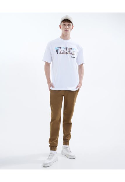 Pantalon Para Hombre Jogger Color Camel Marca Seven Seven #45070932