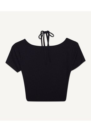 Camiseta Para Mujer Manga Corta Color Negro Marca Seven Seven #28095379