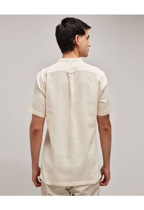 Camisa Para Hombre Manga Corta  Color Crudo Marca Seven Seven #45012003