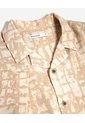 Camisa Resort Estampada  Para Hombre Taupe Seven Seven de Seven Seven