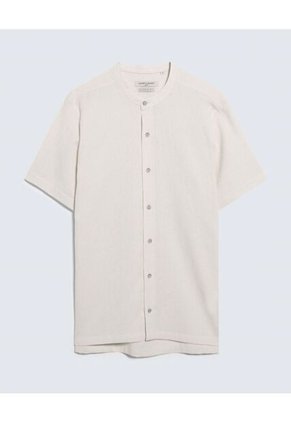 Camisa Para Hombre Manga Corta  Color Crudo Marca Seven Seven #45012003