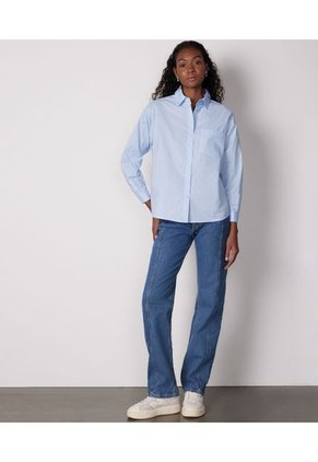 Blusa Para Mujer Manga Larga Color Azul  Marca Seven Seven #28123773